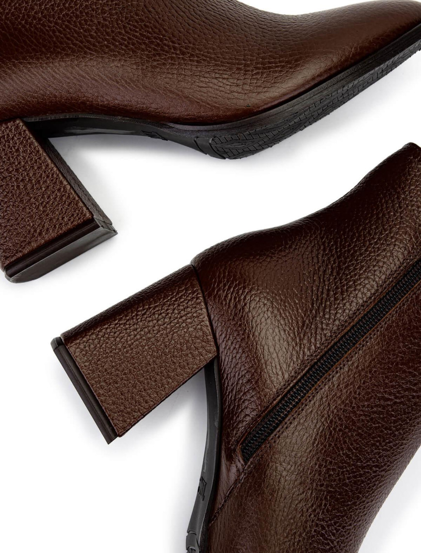 Tamer Tanca Kadın Hakiki Deri Taba Floter Topuklu Bot Tamer Tanca Kadın Hakiki Deri Taba Floter Topuklu Bot