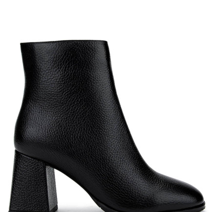 Tamer Tanca Kadın Hakiki Deri Siyah Floter Topuklu Bot Tamer Tanca Kadın Hakiki Deri Siyah Floter Topuklu Bot