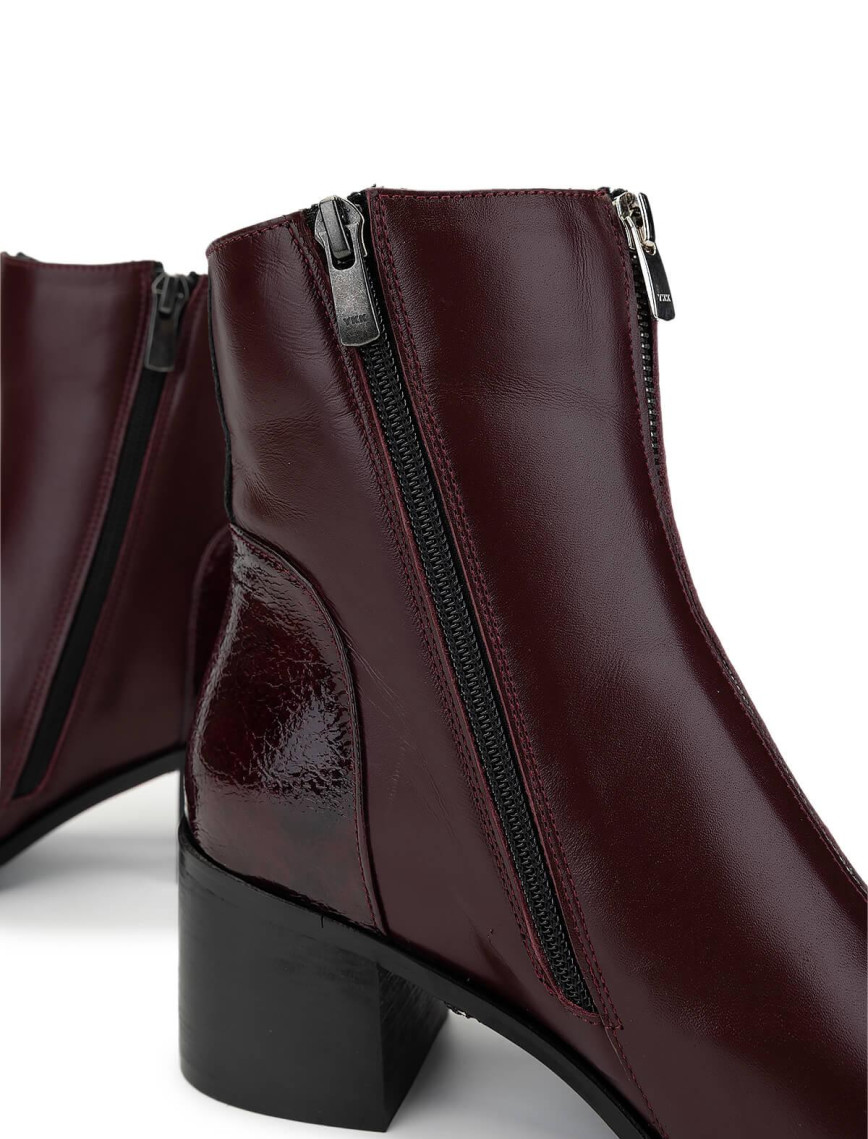 Tamer Tanca Kadın Hakiki Deri Bordo Topuklu Bot Tamer Tanca Kadın Hakiki Deri Bordo Topuklu Bot
