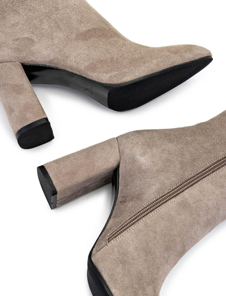 Tamer Tanca Kadın Hakiki Deri Vizon Süet Topuklu Bot Tamer Tanca Kadın Hakiki Deri Vizon Süet Topuklu Bot