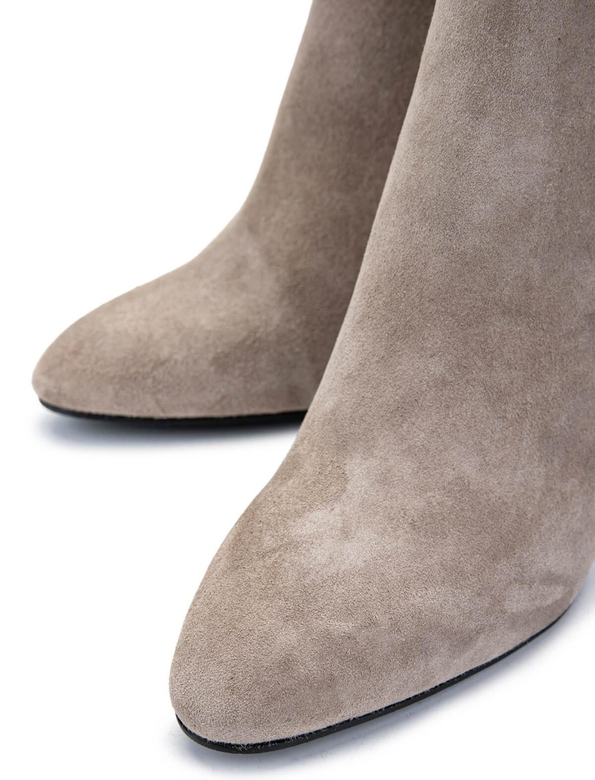 Tamer Tanca Kadın Hakiki Deri Vizon Süet Topuklu Bot Tamer Tanca Kadın Hakiki Deri Vizon Süet Topuklu Bot