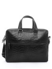 Tamer Tanca Erkek Hakiki Deri Siyah Kroko Evrak Çantası Tamer Tanca Erkek Hakiki Deri Siyah Kroko Evrak Çantası