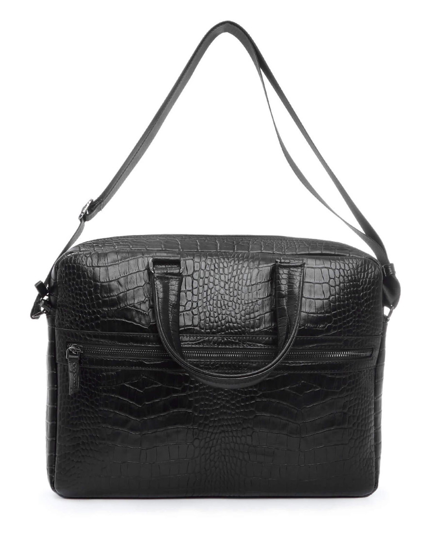 Tamer Tanca Erkek Hakiki Deri Siyah Kroko Evrak Çantası Tamer Tanca Erkek Hakiki Deri Siyah Kroko Evrak Çantası