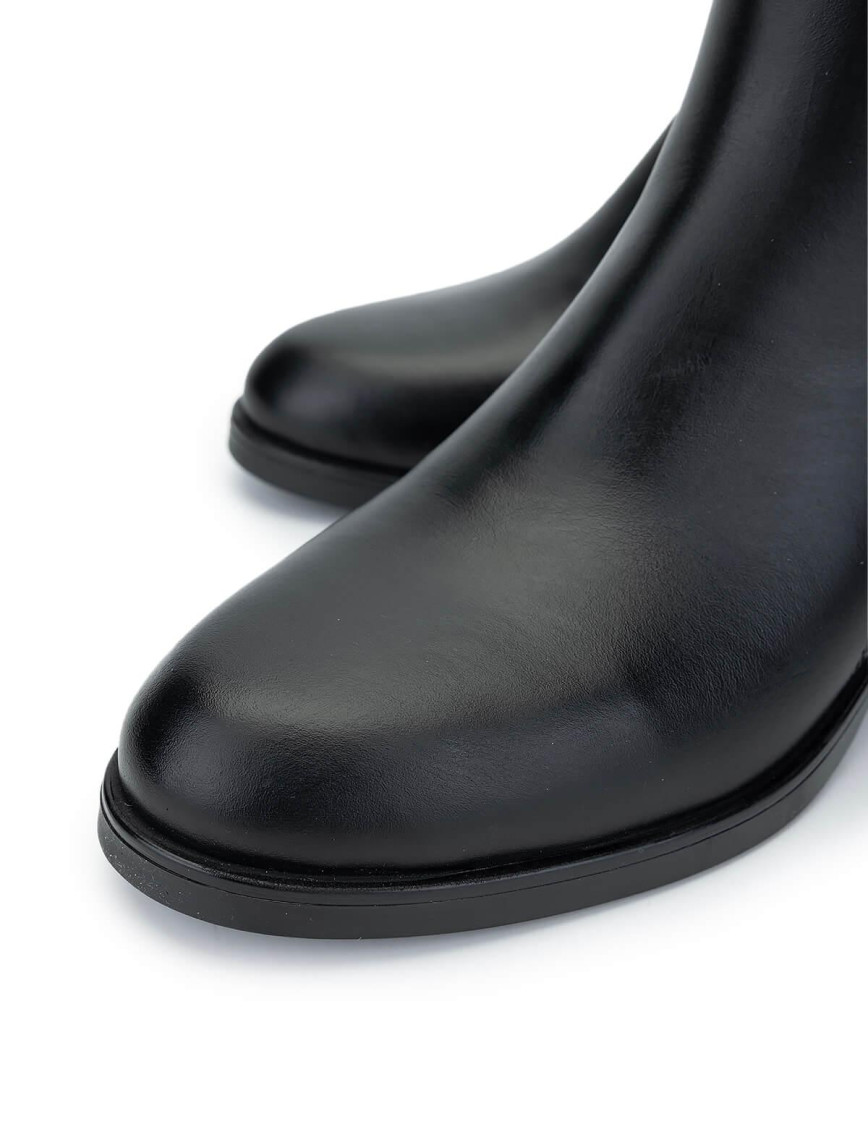 Tamer Tanca Kadın Hakiki Deri Siyah Deri Topuklu Bot Tamer Tanca Kadın Hakiki Deri Siyah Deri Topuklu Bot