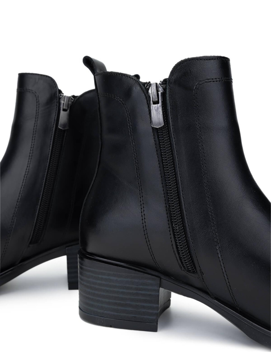 Tamer Tanca Kadın Hakiki Deri Siyah Deri Topuklu Bot Tamer Tanca Kadın Hakiki Deri Siyah Deri Topuklu Bot