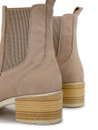 Tamer Tanca Kadın Hakiki Deri Bej Topuklu Bot