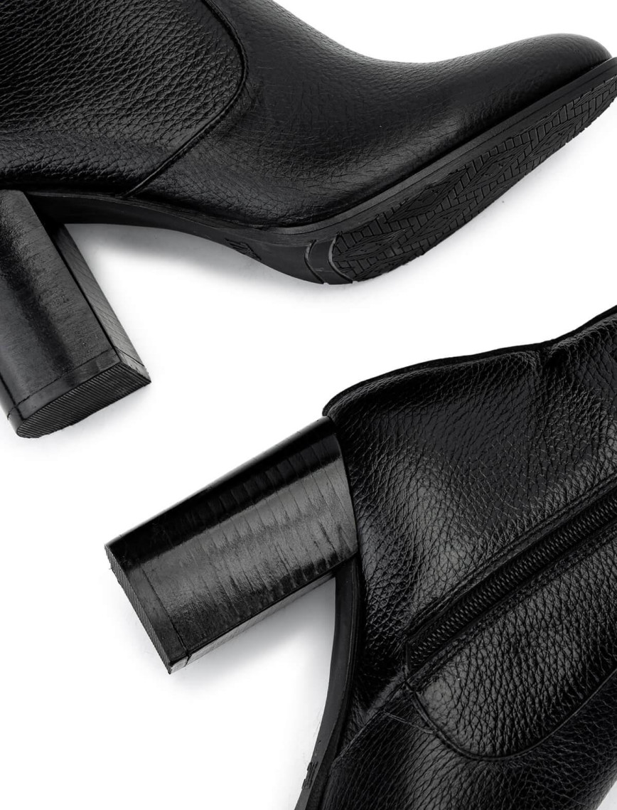 Tamer Tanca Kadın Hakiki Deri Siyah Floter Klasik Bot Tamer Tanca Kadın Hakiki Deri Siyah Floter Klasik Bot