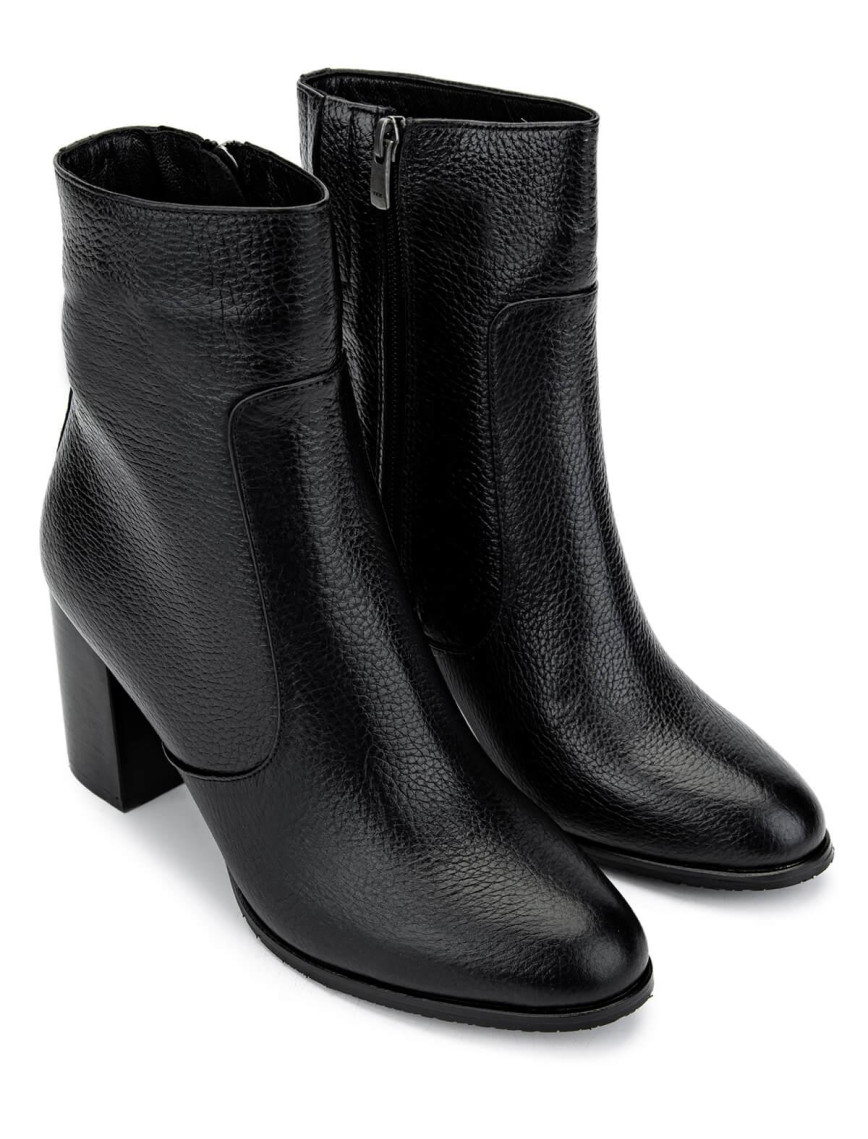 Tamer Tanca Kadın Hakiki Deri Siyah Floter Klasik Bot Tamer Tanca Kadın Hakiki Deri Siyah Floter Klasik Bot