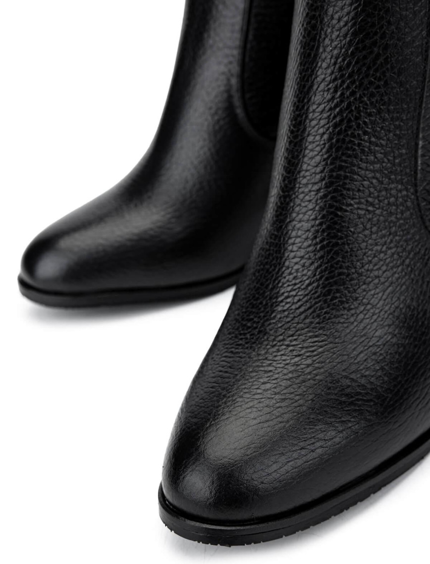 Tamer Tanca Kadın Hakiki Deri Siyah Floter Klasik Bot Tamer Tanca Kadın Hakiki Deri Siyah Floter Klasik Bot