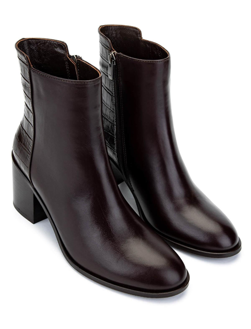 Tamer Tanca Kadın Hakiki Deri Kahverengi Topuklu Bot Tamer Tanca Kadın Hakiki Deri Kahverengi Topuklu Bot