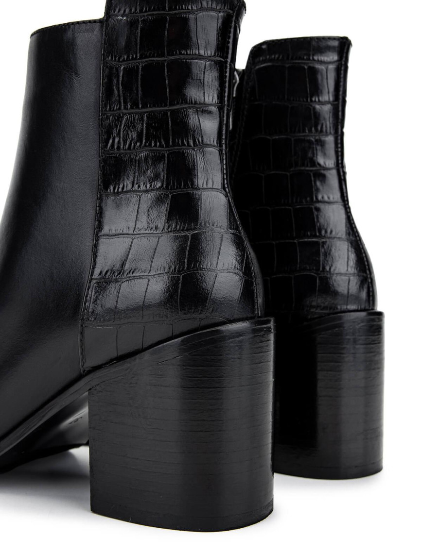 Tamer Tanca Kadın Hakiki Deri Siyah Topuklu Bot Tamer Tanca Kadın Hakiki Deri Siyah Topuklu Bot