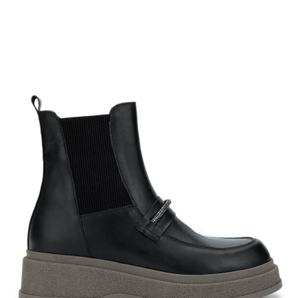 Tamer Tanca Kadın Hakiki Deri Siyah Deri Casual Bot Tamer Tanca Kadın Hakiki Deri Siyah Deri Casual Bot