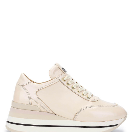 Tamer Tanca Kadın Hakiki Deri Bej Rugan Sneakers & Spor Ayakkabı