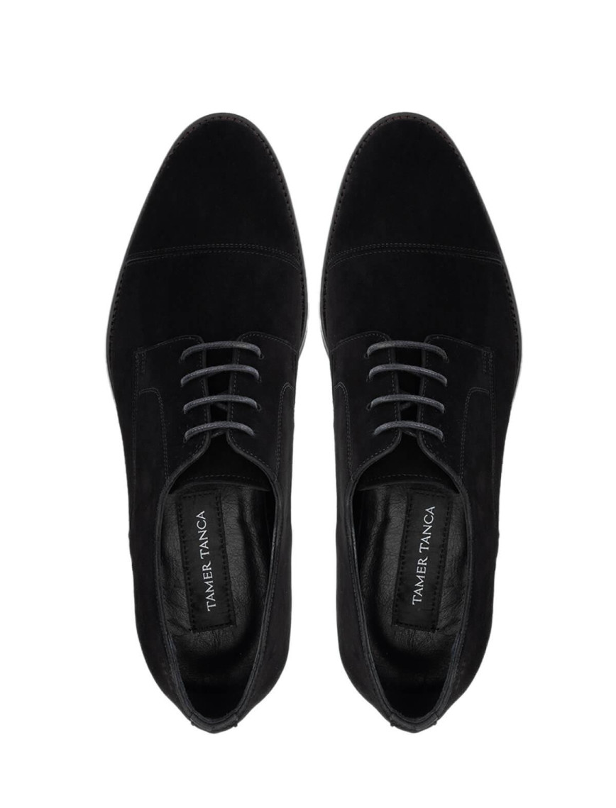 Tamer Tanca Erkek Hakiki Deri Siyah Süet Klasik Ayakkabı Tamer Tanca Erkek Hakiki Deri Siyah Süet Klasik Ayakkabı