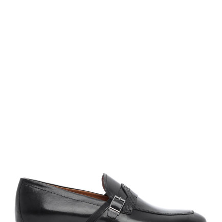 Tamer Tanca Erkek Hakiki Deri Siyah Bufalo Makosen Ayakkabı