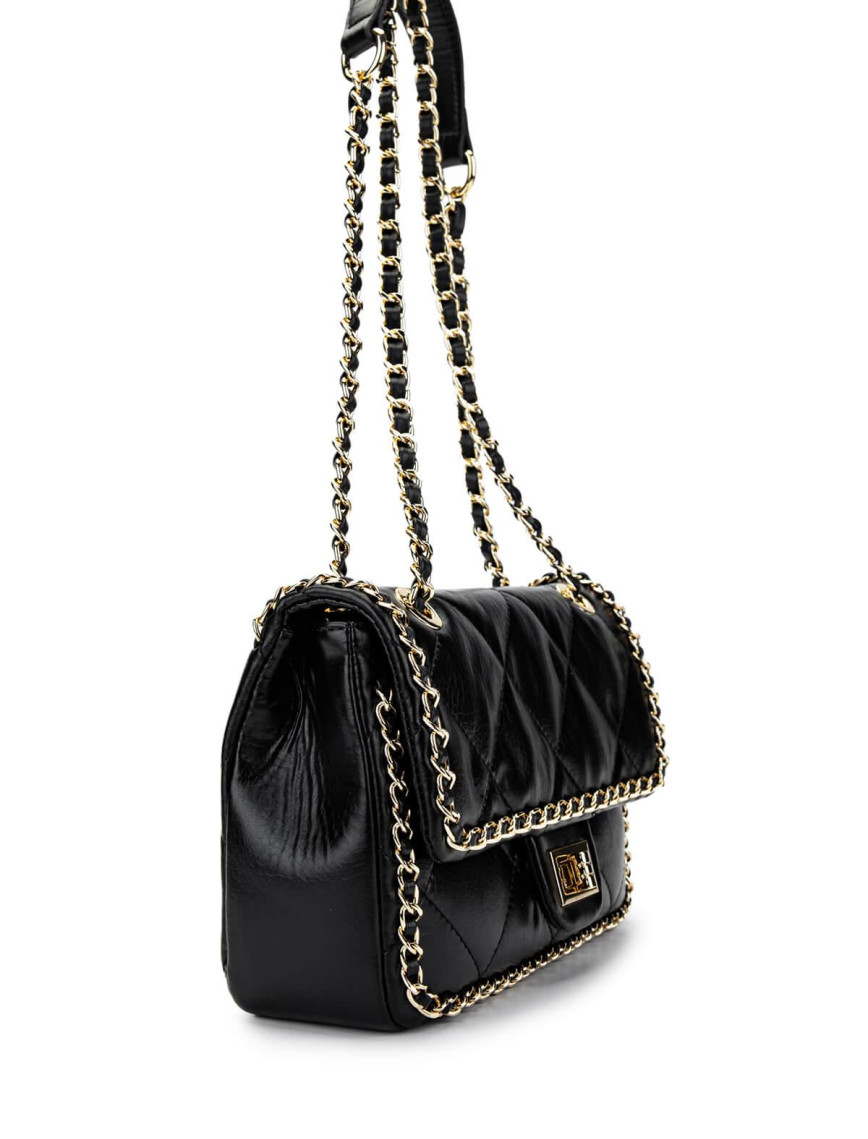 Tamer Tanca Kadın Vegan Siyah Omuz Çanta Tamer Tanca Kadın Vegan Siyah Omuz Çanta