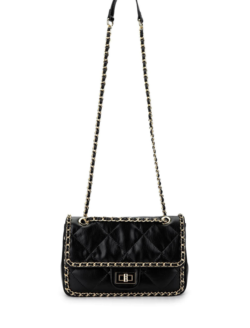 Tamer Tanca Kadın Vegan Siyah Omuz Çanta Tamer Tanca Kadın Vegan Siyah Omuz Çanta