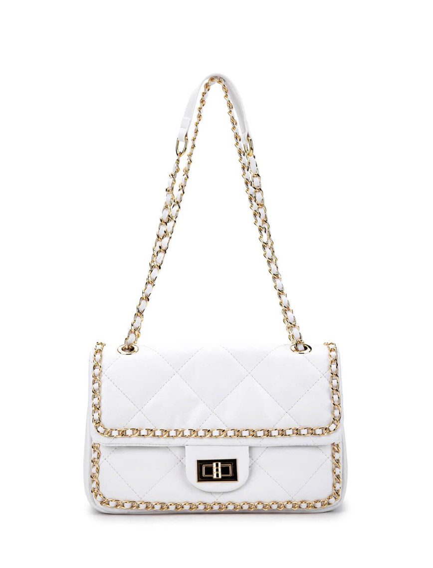 Tamer Tanca Kadın Vegan Beyaz Omuz Çanta