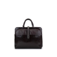 Tamer Tanca Unisex Vegan Kahverengi Kroko Evrak Çantası Tamer Tanca Unisex Vegan Kahverengi Kroko Evrak Çantası