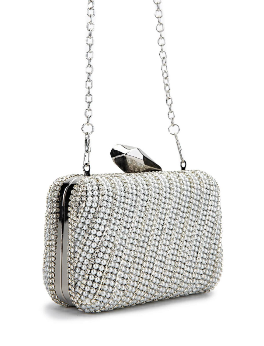 Tamer Tanca Kadın Vegan Gümüş Abiye Çanta