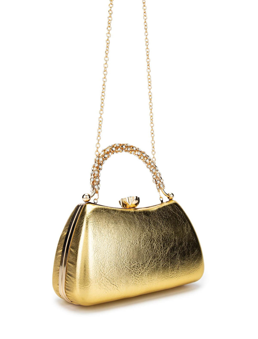 Tamer Tanca Kadın Vegan Altın Abiye Çanta Tamer Tanca Kadın Vegan Altın Abiye Çanta