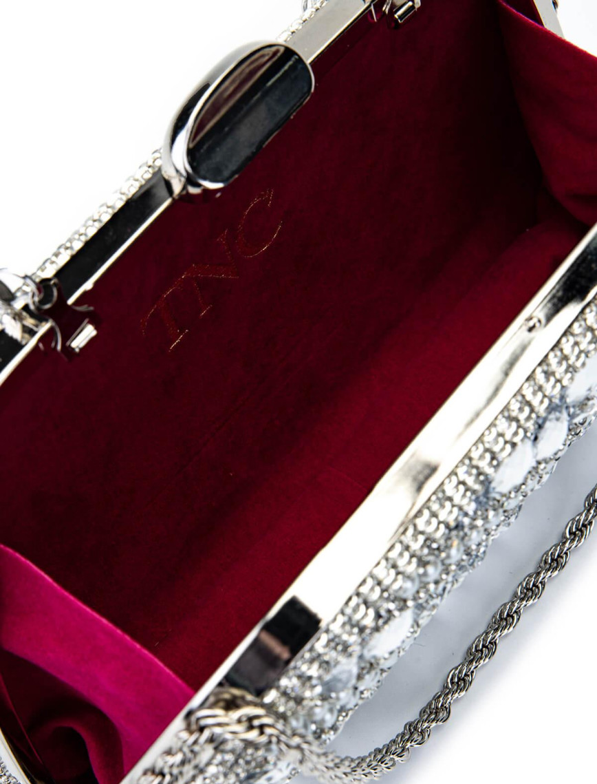 Tamer Tanca Kadın Vegan Gri Abiye Çanta