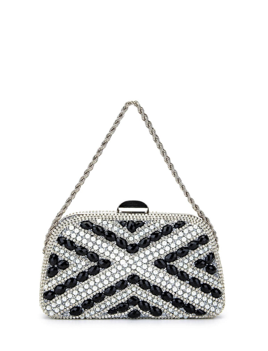 Tamer Tanca Kadın Vegan Gri Abiye Çanta