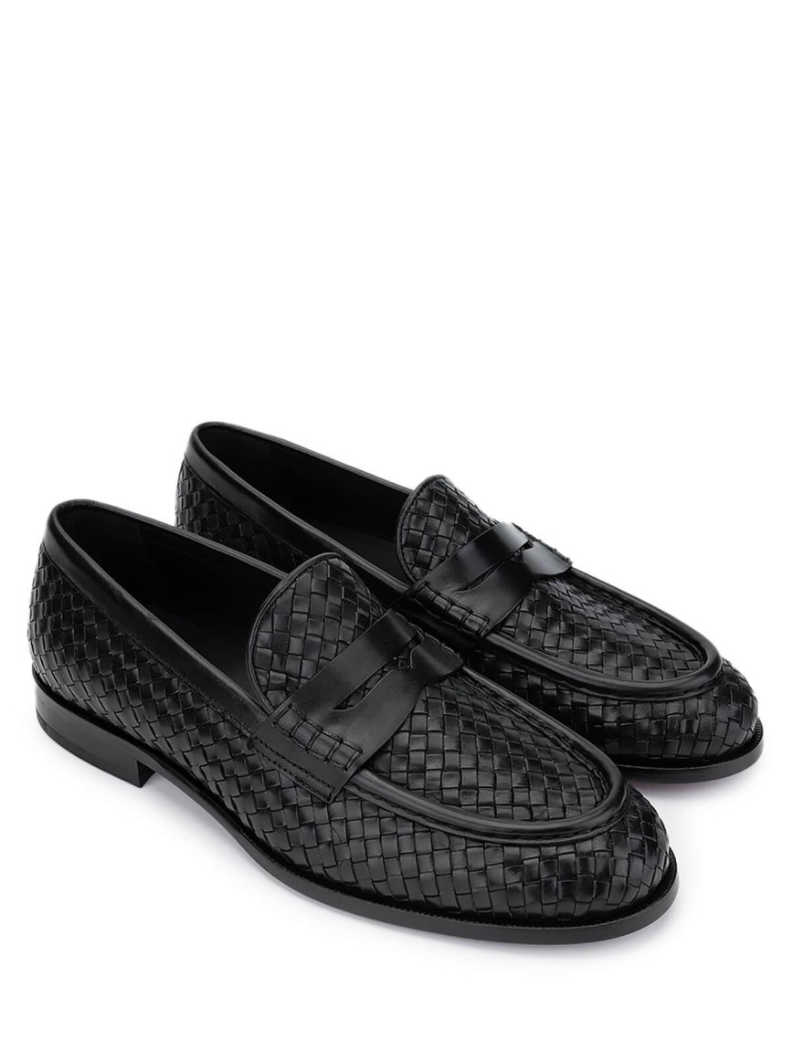 Tamer Tanca Erkek Hakiki Deri Siyah Loafer Ayakkabı Tamer Tanca Erkek Hakiki Deri Siyah Loafer Ayakkabı