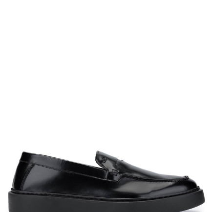 Tamer Tanca Erkek Hakiki Deri Siyah Açma Loafer Ayakkabı