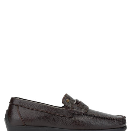 Tamer Tanca Erkek Hakiki Deri Kahverengi Loafer Ayakkabı