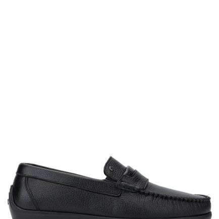 Tamer Tanca Erkek Hakiki Deri Siyah Floter Loafer Ayakkabı