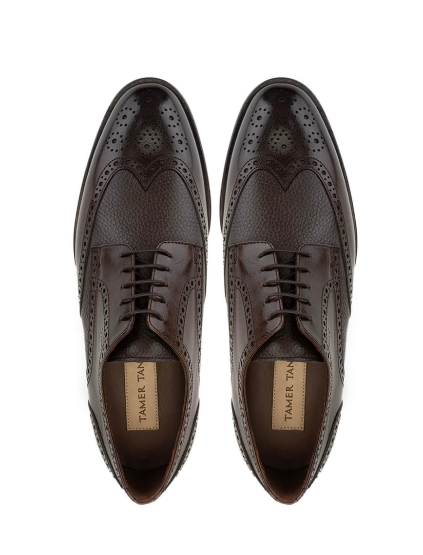 Tamer Tanca Erkek Hakiki Deri Kahverengi Klasik Ayakkabı Tamer Tanca Erkek Hakiki Deri Kahverengi Klasik Ayakkabı