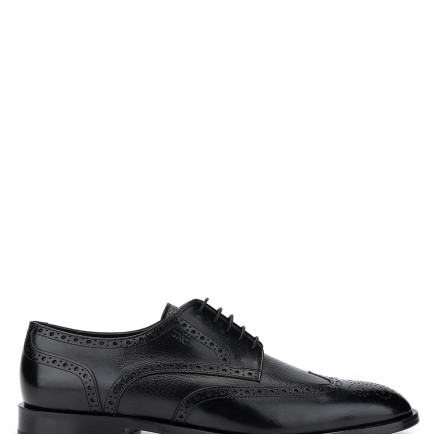 Tamer Tanca Erkek Hakiki Deri Siyah Klasik Ayakkabı