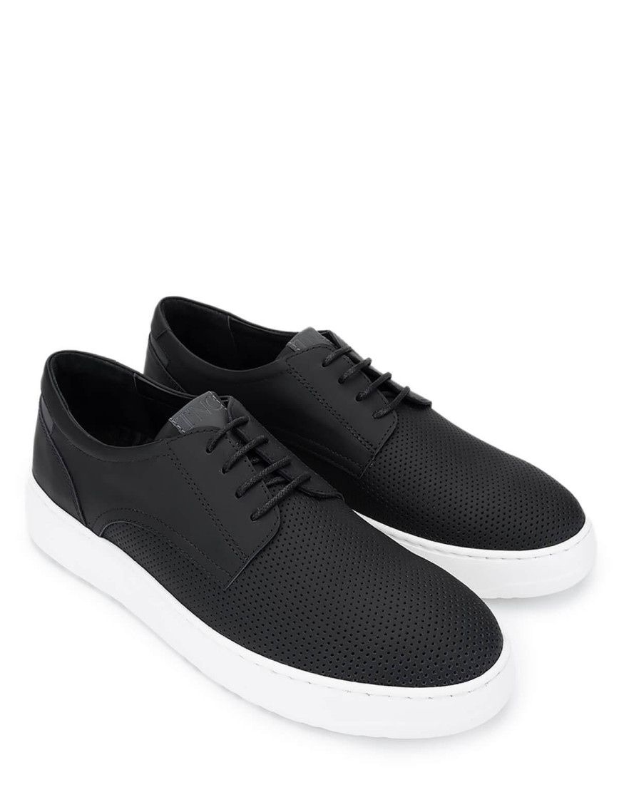 Tamer Tanca Erkek Hakiki Deri Siyah Casual Ayakkabı Tamer Tanca Erkek Hakiki Deri Siyah Casual Ayakkabı