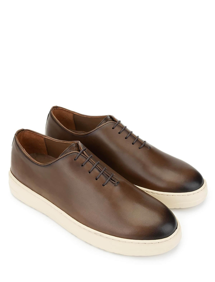 Tamer Tanca Erkek Hakiki Deri Kahverengi Casual Ayakkabı