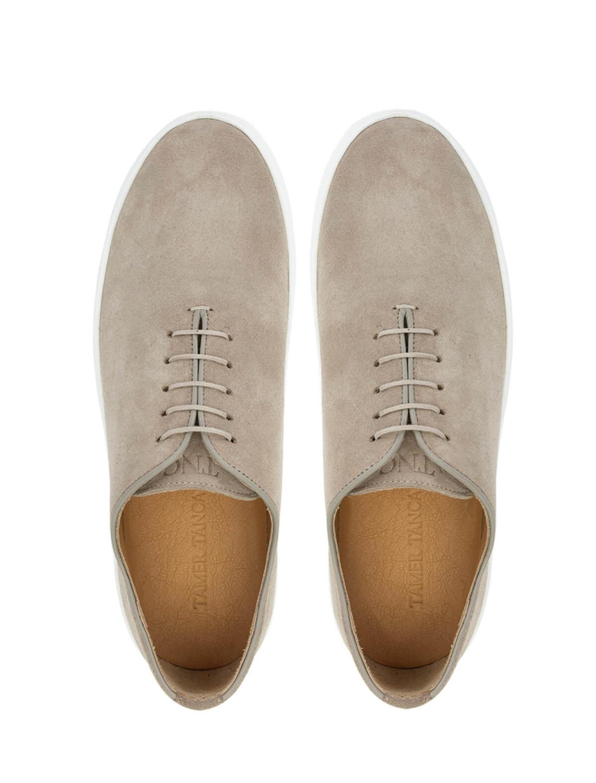 Tamer Tanca Erkek Hakiki Deri Bej Süet Casual Ayakkabı