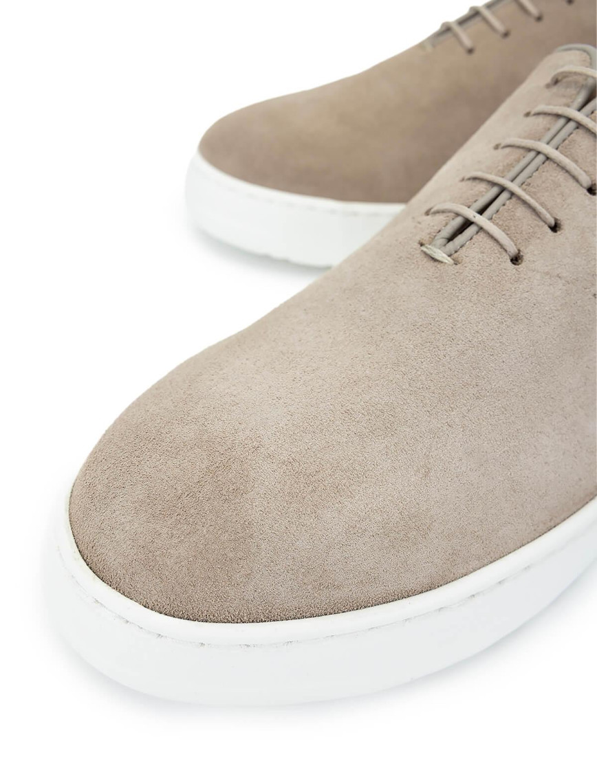 Tamer Tanca Erkek Hakiki Deri Bej Süet Casual Ayakkabı