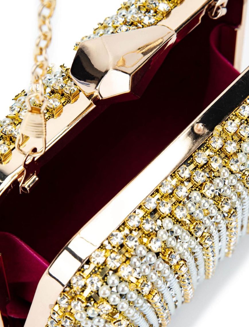 Tamer Tanca Kadın Vegan Altın Abiye Çanta