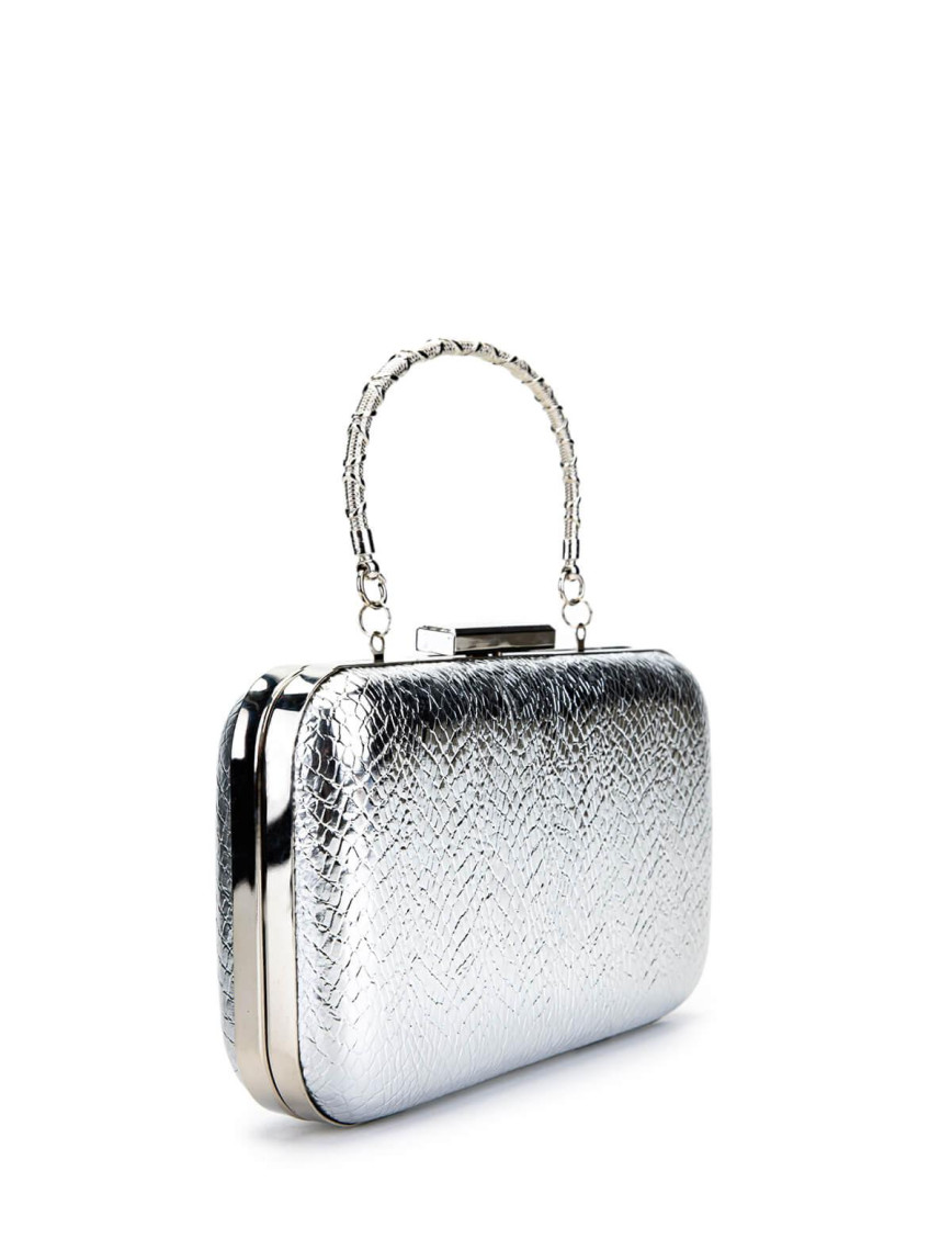 Tamer Tanca Kadın Vegan Gümüş Abiye Çanta