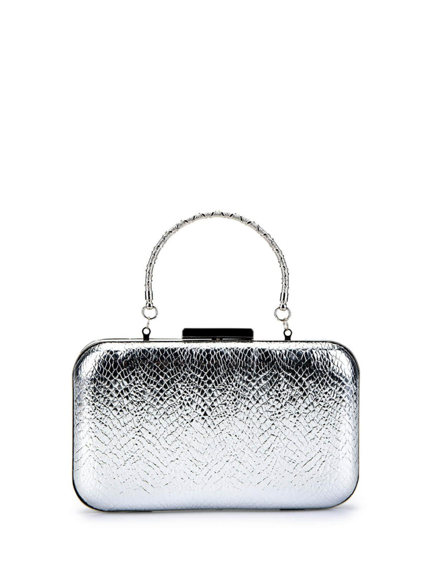 Tamer Tanca Kadın Vegan Gümüş Abiye Çanta