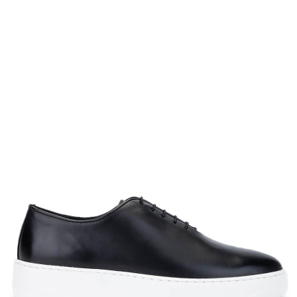 Tamer Tanca Erkek Hakiki Deri Siyah Deri Casual Ayakkabı