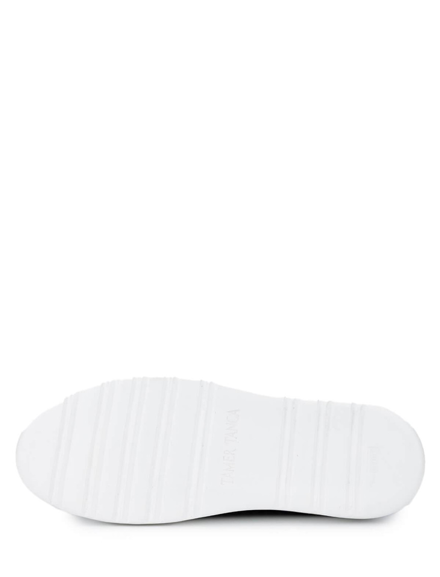 Tamer Tanca Erkek Hakiki Deri Siyah Deri Casual Ayakkabı