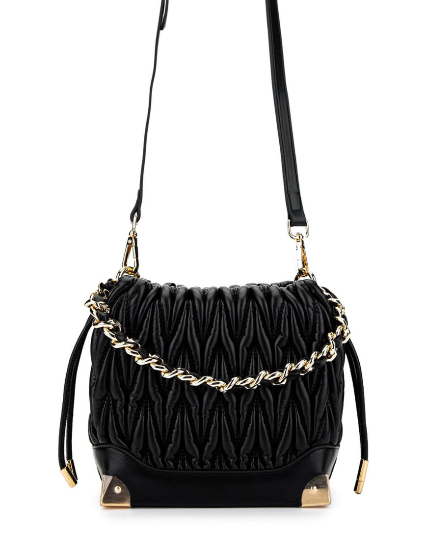 Tamer Tanca Kadın Vegan Siyah Omuz Çanta Tamer Tanca Kadın Vegan Siyah Omuz Çanta