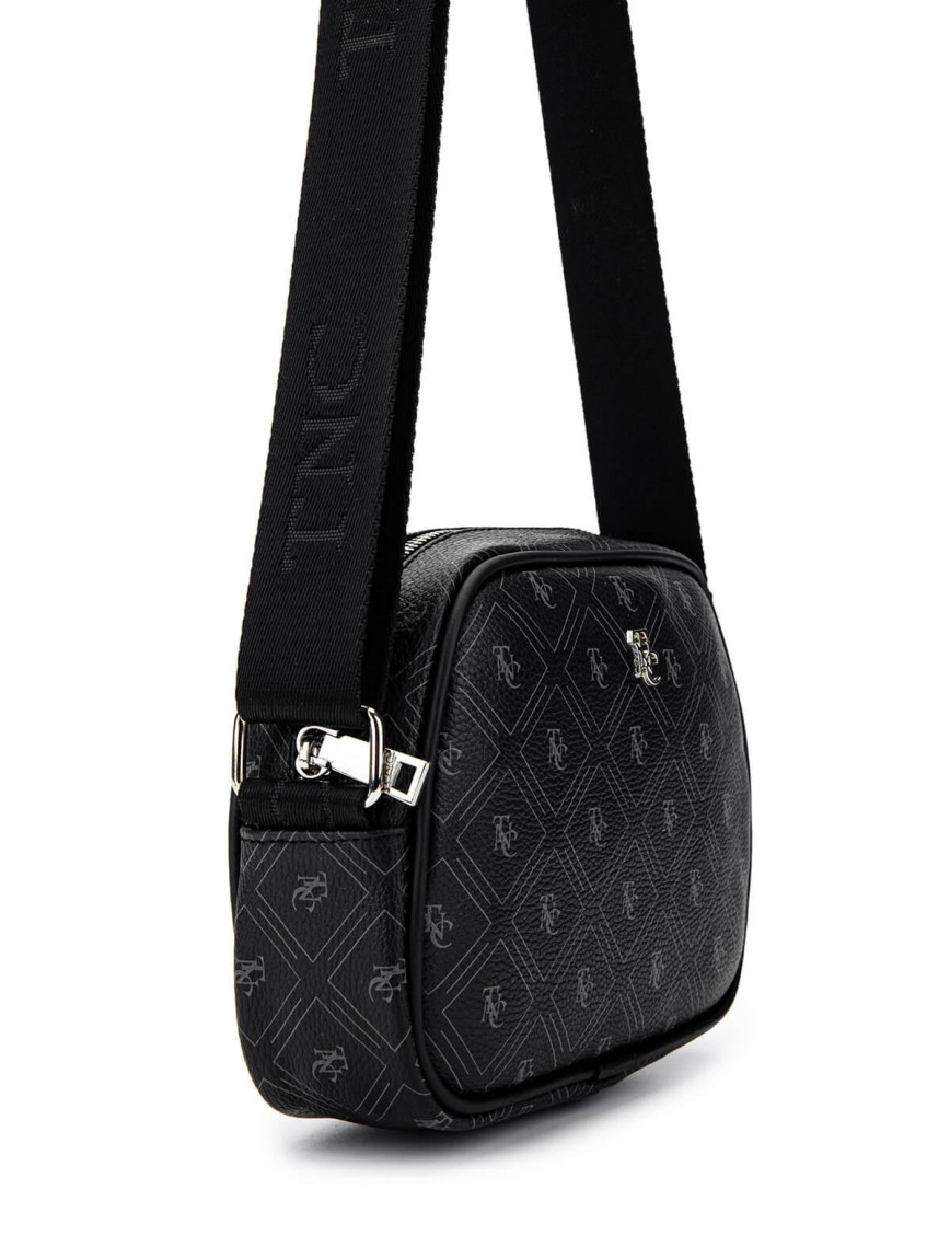 Tamer Tanca Kadın Vegan Siyah Postacı Çanta Tamer Tanca Kadın Vegan Siyah Postacı Çanta