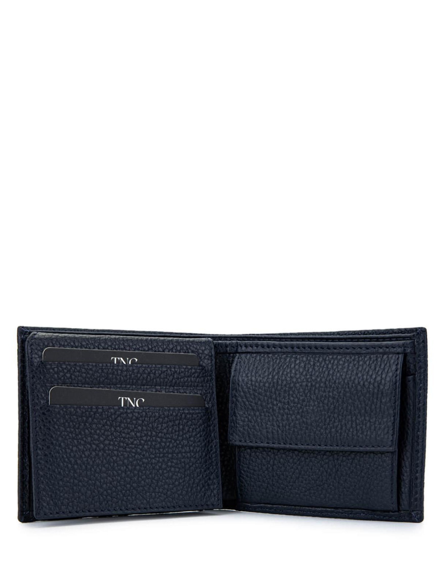 Tamer Tanca Erkek Hakiki Deri Lacivert Cüzdan Cuzdan