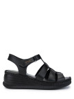 Tamer Tanca Kadın Hakiki Deri Siyah Deri Comfort Sandalet Tamer Tanca Kadın Hakiki Deri Siyah Deri Comfort Sandalet