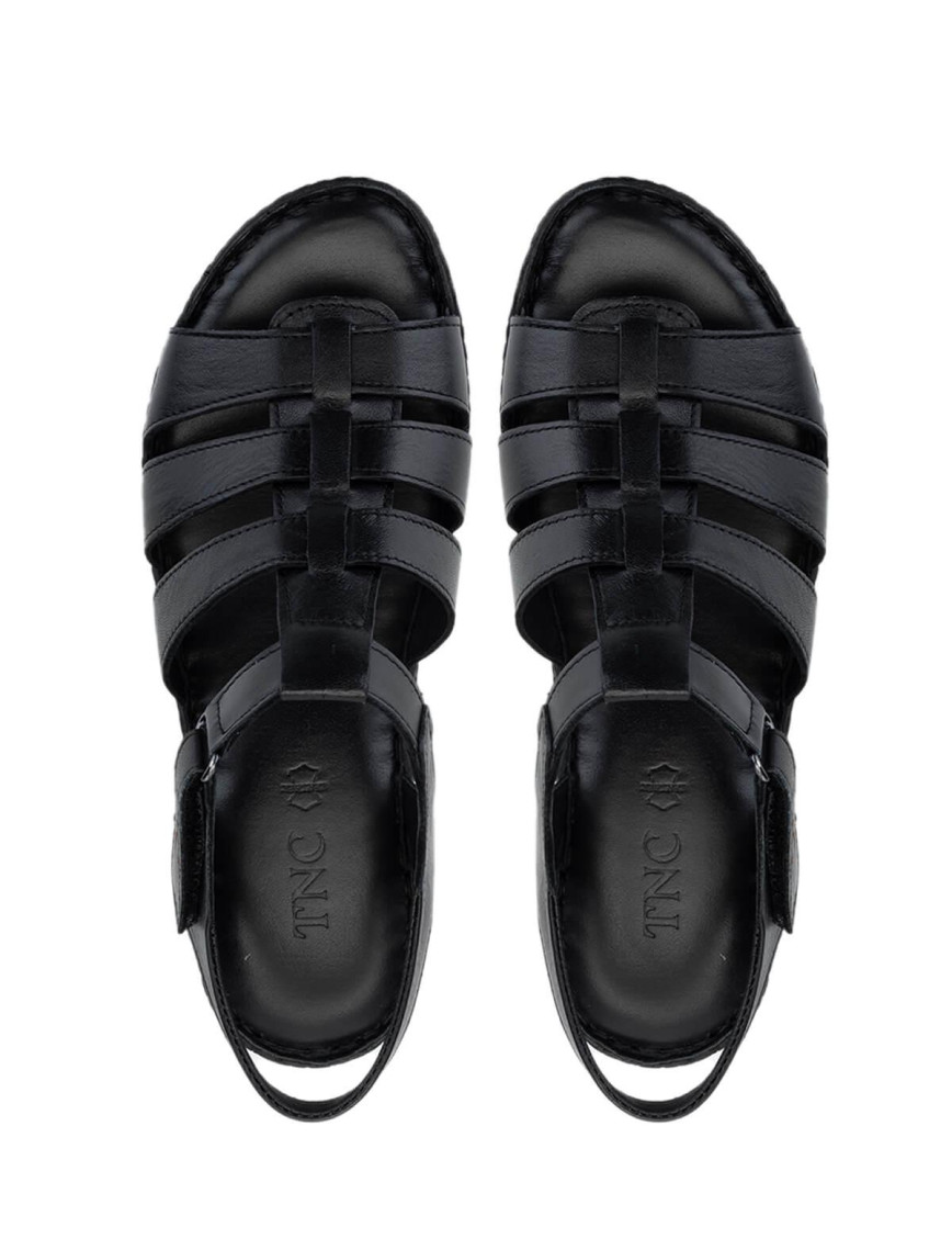 Tamer Tanca Kadın Hakiki Deri Siyah Deri Comfort Sandalet Tamer Tanca Kadın Hakiki Deri Siyah Deri Comfort Sandalet