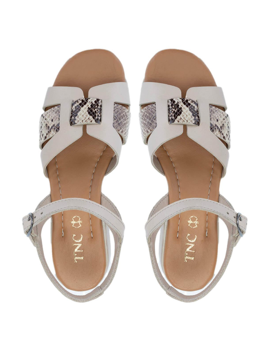 Tamer Tanca Kadın Hakiki Deri Bej Topuklu Sandalet Tamer Tanca Kadın Hakiki Deri Bej Topuklu Sandalet