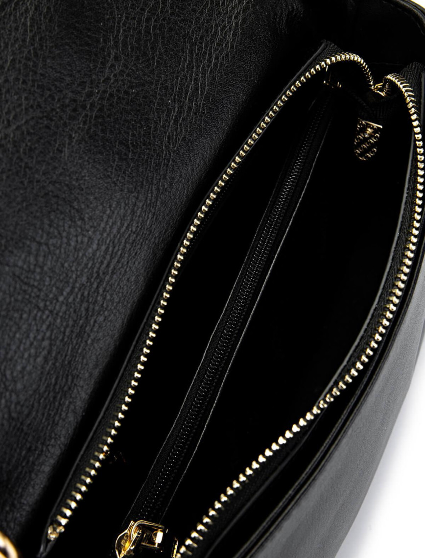 Tamer Tanca Kadın Hakiki Deri Siyah Deri Omuz Çanta