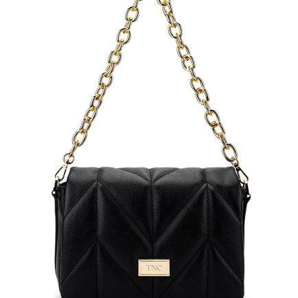 Tamer Tanca Kadın Hakiki Deri Siyah Deri Omuz Çanta